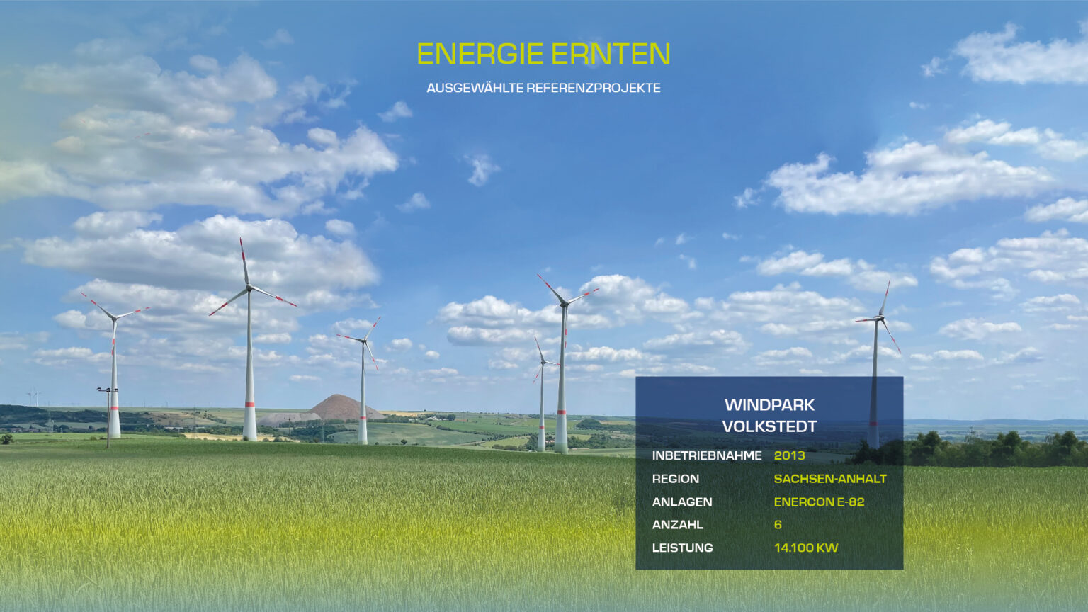 Windpark-Windenergie Volkstedt