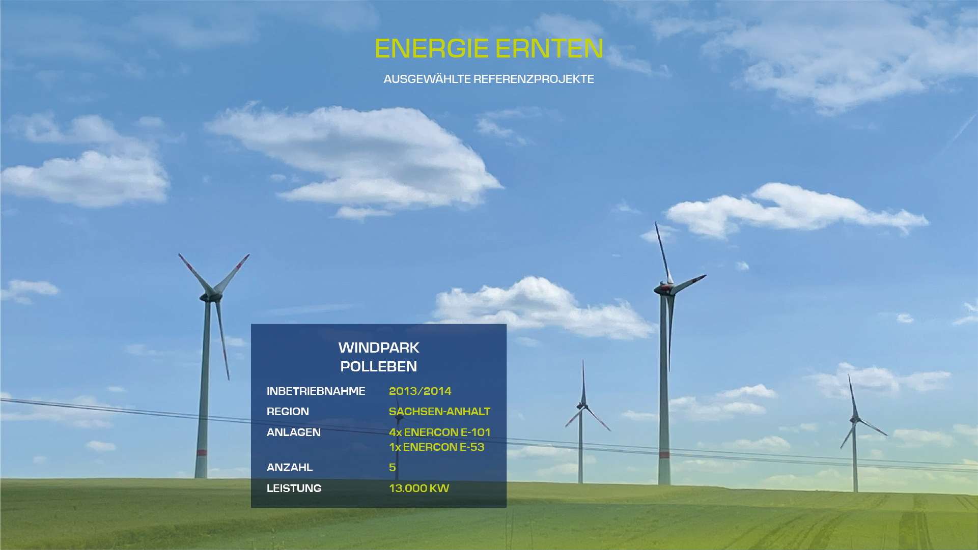 Windpark-Windenergie Polleben